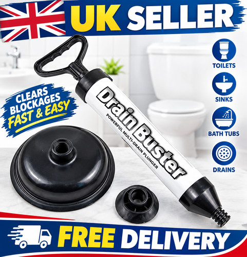 Toilet plunger drain buster - plunger,