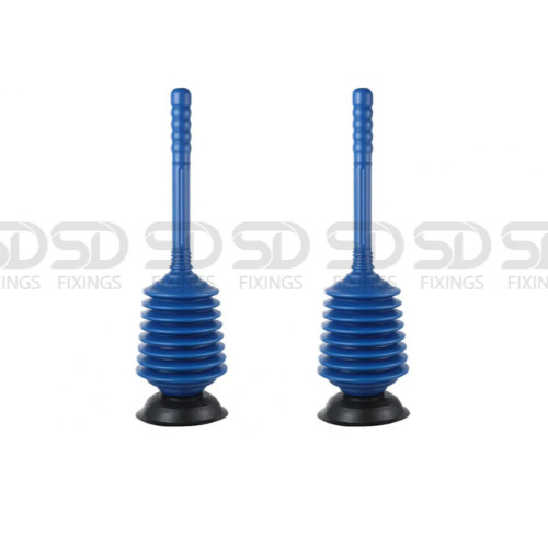 Blue sink toilet - blue, plunger